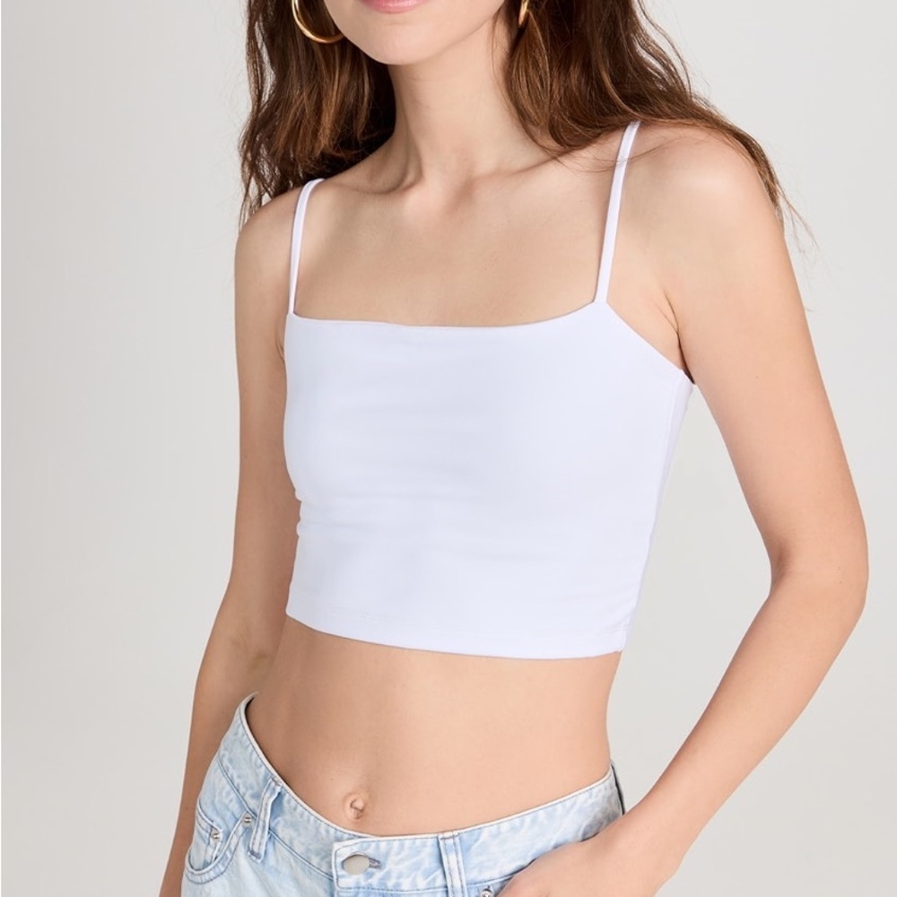 Susana Monaco White Cropped Cami Tank Top